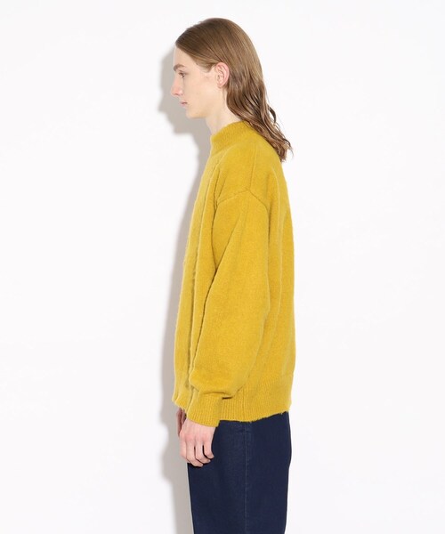 【洗える】シャギーニットクルーネック＆モックネック