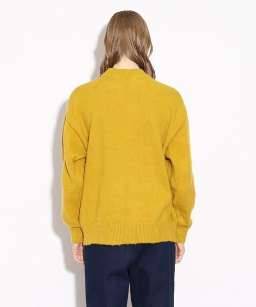 【洗える】シャギーニットクルーネック＆モックネック