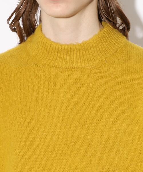 【洗える】シャギーニットクルーネック＆モックネック