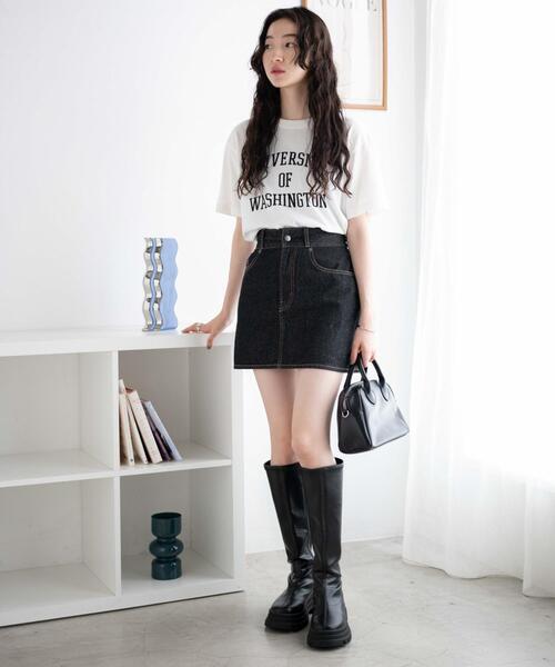 WEGO（ウィゴー）の「デニム台形ミニスカート（デニムスカート）」 - WEAR