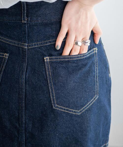 WEGO（ウィゴー）の「デニム台形ミニスカート（デニムスカート・レディース・ブラック系その他/ダークインディゴブルー/ブラック・MEDIUM/LARGE/X-SMALL/SMALL）」の10枚目の写真