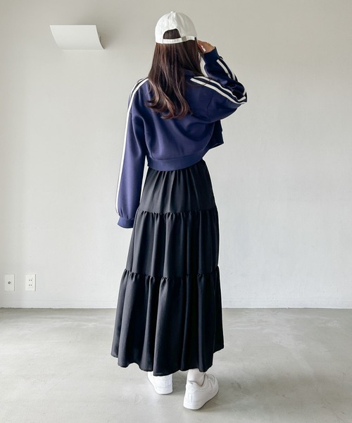 Heather（ヘザー）の「ティアードロングスカート　978386（スカート・レディース・ブラック/アイボリー・FREE）」の14枚目の写真