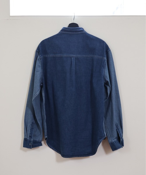 ULEULA(ウルア)の「リメイクデニム風オーバーシャツジャケット(シャツ/ブラウス・レディース・ブルー・FREE)」の15枚目の写真