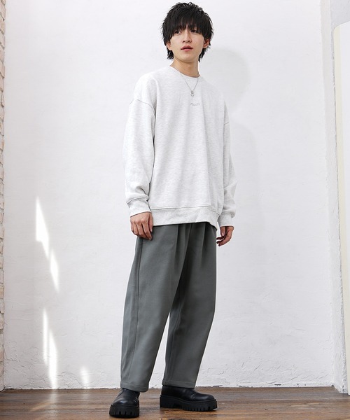 MinoriTY】ウールライクパンツ テーパードパンツ スラックス メンズ 春