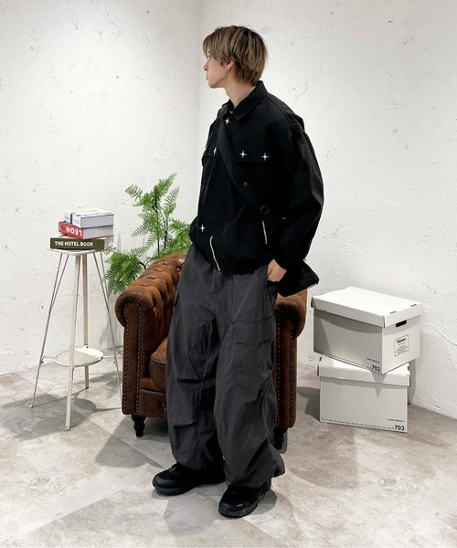 sedacle(セダクル)の「ビックポケットジップジャケット(テーラードジャケット・メンズ・ブラック・MEDIUM/LARGE)」の2枚目の写真