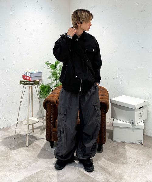 sedacle(セダクル)の「ビックポケットジップジャケット(テーラードジャケット・メンズ・ブラック・MEDIUM/LARGE)」の3枚目の写真