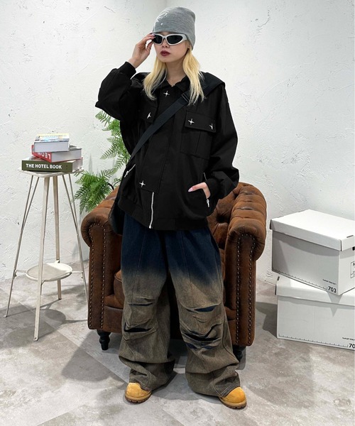 sedacle(セダクル)の「ビックポケットジップジャケット(テーラードジャケット・メンズ・ブラック・MEDIUM/LARGE)」の6枚目の写真