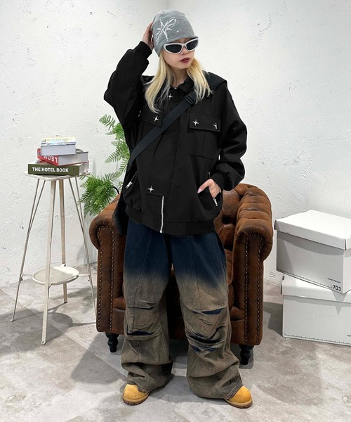 sedacle(セダクル)の「ビックポケットジップジャケット(テーラードジャケット・メンズ・ブラック・MEDIUM/LARGE)」の7枚目の写真