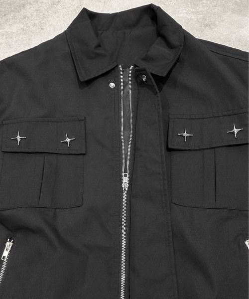 セール】ビックポケットジップジャケット（テーラードジャケット