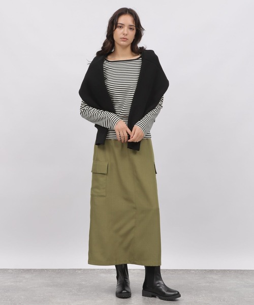 LAKOLE(ラコレ)の「カーゴポケットスカート / 982202(スカート・レディース・ブラック/カーキ・MEDIUM/SMALL)」の9枚目の写真