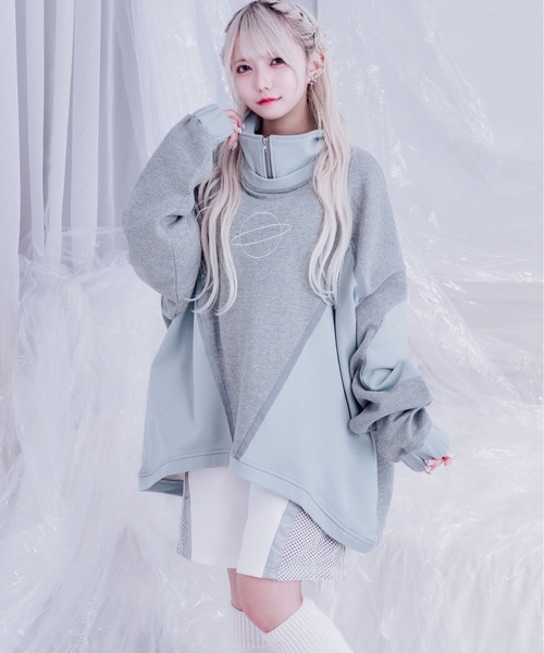Pal elfy(パルエルフィー)の「土星プリントジャージ(ジャージ・レディース・グレー/オフホワイト・フリー)」の19枚目の写真