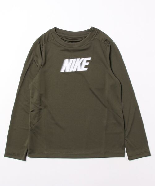 NIKE(ナイキ)の「《NIKEアパレル》YTH DF MULTI+ L/S トップ(Tシャツ/カットソー・キッズ・カーキ系/ブラック/ホワイト・140/160/130/150)」の3枚目の写真