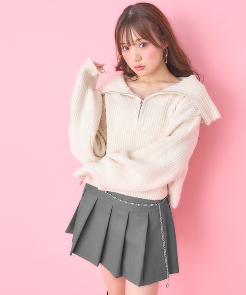 INGNI(イング)の「ローライズプリーツミニ/スカパン(その他パンツ・レディース・グレー/ブラック・FREE)」の14枚目の写真