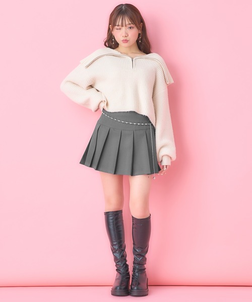 INGNI(イング)の「ローライズプリーツミニ/スカパン(その他パンツ・レディース・グレー/ブラック・FREE)」の15枚目の写真