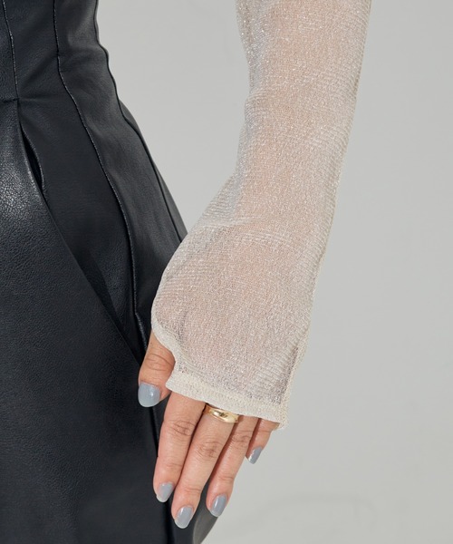 NOMINE（ノミネ）の「シアーラメ2WAYチュールプルオーバー（Tシャツ/カットソー・レディース・アイボリー/シルバー/ゴールド・フリー）」の15枚目の写真