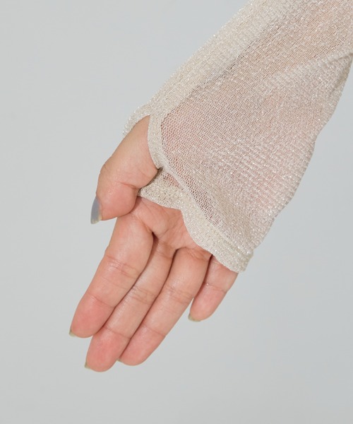 NOMINE（ノミネ）の「シアーラメ2WAYチュールプルオーバー（Tシャツ/カットソー・レディース・アイボリー/シルバー/ゴールド・フリー）」の16枚目の写真