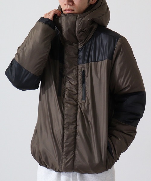 FUNALIVE(ファンアライブ)の「High neck batting switching jacket / ハイネック 中綿 切替ジャケット unisex(ダウンジャケット/コート・メンズ・チャコール/カーキ/ネイビー/ベージュ/ブラック・XL/L/M)」の12枚目の写真
