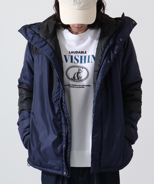 FUNALIVE(ファンアライブ)の「High neck batting switching jacket / ハイネック 中綿 切替ジャケット unisex(ダウンジャケット/コート・メンズ・チャコール/カーキ/ネイビー/ベージュ/ブラック・XL/L/M)」の17枚目の写真