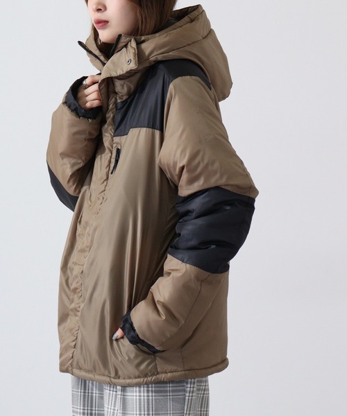 FUNALIVE(ファンアライブ)の「High neck batting switching jacket / ハイネック 中綿 切替ジャケット unisex(ダウンジャケット/コート・メンズ・チャコール/カーキ/ネイビー/ベージュ/ブラック・XL/L/M)」の8枚目の写真