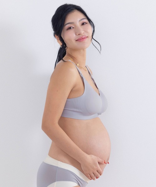 SweetMommy（スウィートマミー）の「まるで素肌 シームレス フロントオープン 授乳ブラ ［未来ブラ］（マタニティウェア/グッズ・レディース・ベージュ/ブラック/グレー・M/X-LARGE/3L/LL/XX-LARGE/L）」の9枚目の写真