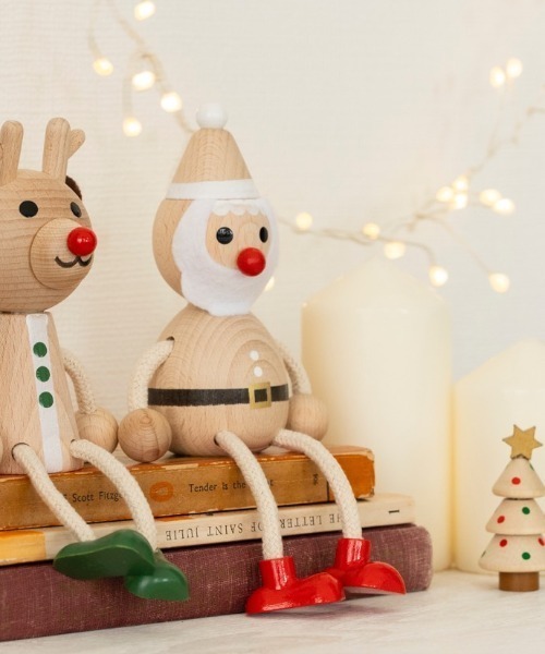 セール】ハラチキ 木の人形・サンタクロース 木製クリスマストイ