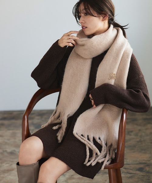 Pierrot（ピエロ）の「ミニ丈ニットワンピース（ワンピース・レディース・ベージュ/ブラウン/チャコール・L/M）」の7枚目の写真