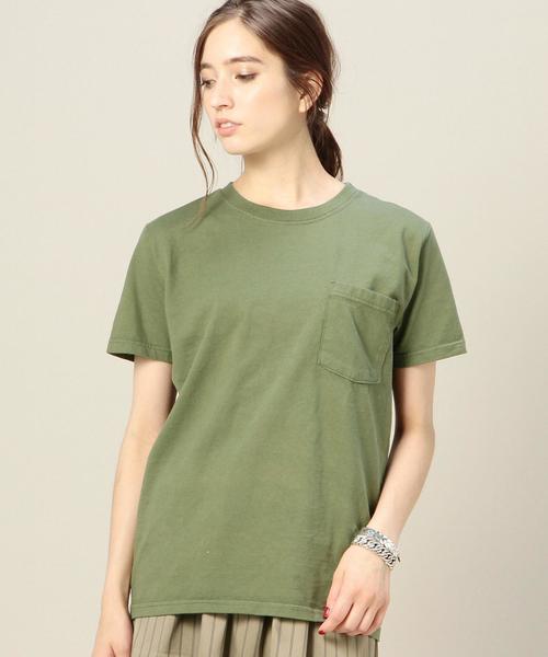 BEAUTY&YOUTH UNITED ARROWS（ビューティーアンドユースユナイテッドアローズ）の「BY Goodwear ワイドリブTシャツ◆（Tシャツ/カットソー・レディース・ホワイト/ベージュ/ダークグリーン/ネイビー・MEDIUM）」の3枚目の写真