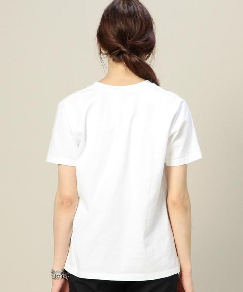 BEAUTY&YOUTH UNITED ARROWS（ビューティーアンドユースユナイテッドアローズ）の「BY Goodwear ワイドリブTシャツ◆（Tシャツ/カットソー・レディース・ホワイト/ベージュ/ダークグリーン/ネイビー・MEDIUM）」の5枚目の写真