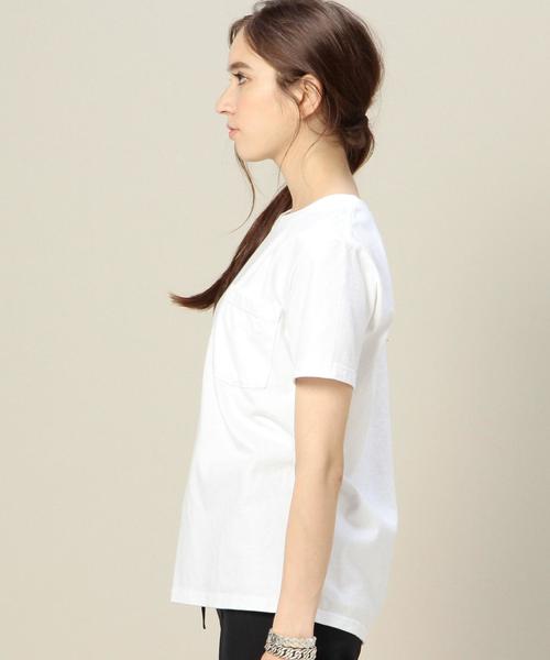 BEAUTY&YOUTH UNITED ARROWS（ビューティーアンドユースユナイテッドアローズ）の「BY Goodwear ワイドリブTシャツ◆（Tシャツ/カットソー・レディース・ホワイト/ベージュ/ダークグリーン/ネイビー・MEDIUM）」の13枚目の写真