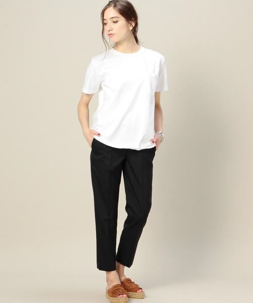 BEAUTY&YOUTH UNITED ARROWS（ビューティーアンドユースユナイテッドアローズ）の「BY Goodwear ワイドリブTシャツ◆（Tシャツ/カットソー・レディース・ホワイト/ベージュ/ダークグリーン/ネイビー・MEDIUM）」の14枚目の写真