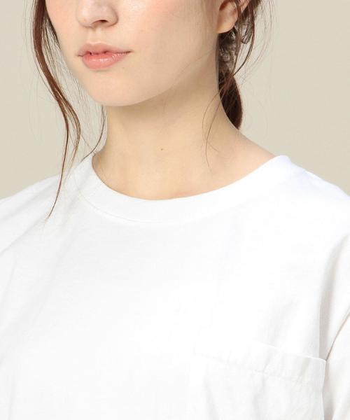 BEAUTY&YOUTH UNITED ARROWS（ビューティーアンドユースユナイテッドアローズ）の「BY Goodwear ワイドリブTシャツ◆（Tシャツ/カットソー・レディース・ホワイト/ベージュ/ダークグリーン/ネイビー・MEDIUM）」の15枚目の写真