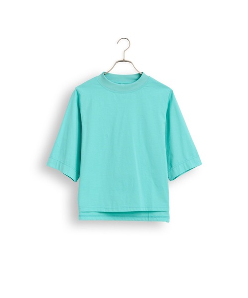 Kelen（ケレン）の「「KELEN/ケレン」ハーフスリーブトップス（Tシャツ/カットソー・レディース・イエロー/ブラック/サックスブルー/レッド/チャコールグレー/オフホワイト/グレイッシュベージュ/ライトベージュ/ピンク系/グリーン系その他/ブルー/ターコイズブルー・FREE）」の8枚目の写真
