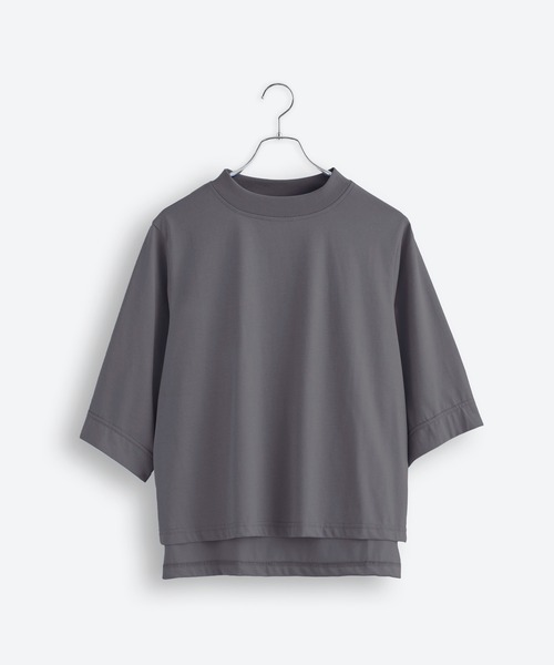 Kelen（ケレン）の「「KELEN/ケレン」ハーフスリーブトップス（Tシャツ/カットソー・レディース・イエロー/ブラック/サックスブルー/レッド/チャコールグレー/オフホワイト/グレイッシュベージュ/ライトベージュ/ピンク系/グリーン系その他/ブルー/ターコイズブルー・FREE）」の4枚目の写真