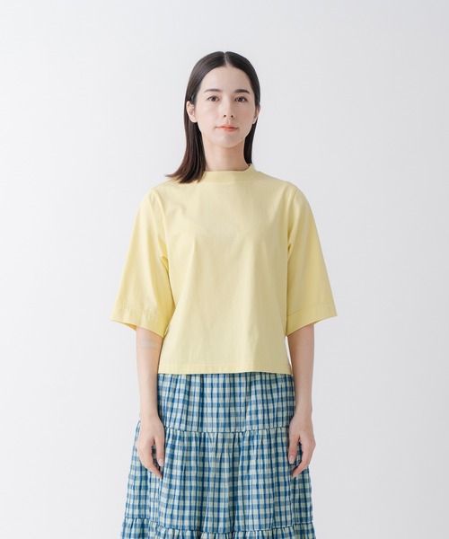 Kelen（ケレン）の「「KELEN/ケレン」ハーフスリーブトップス（Tシャツ/カットソー・レディース・イエロー/ブラック/サックスブルー/レッド/チャコールグレー/オフホワイト/グレイッシュベージュ/ライトベージュ/ピンク系/グリーン系その他/ブルー/ターコイズブルー・FREE）」の10枚目の写真