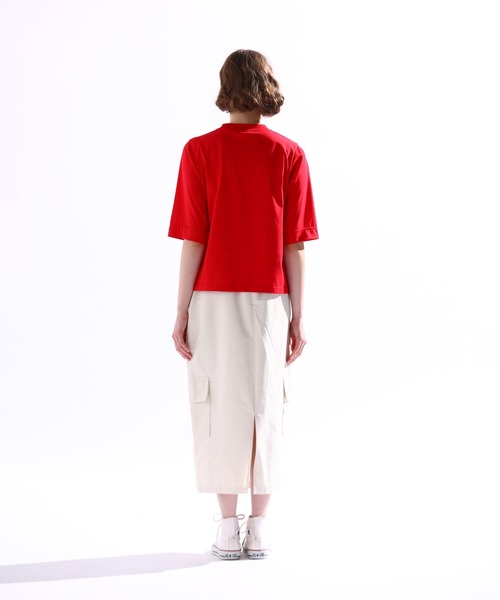 Kelen（ケレン）の「「KELEN/ケレン」ハーフスリーブトップス（Tシャツ/カットソー・レディース・イエロー/ブラック/サックスブルー/レッド/チャコールグレー/オフホワイト/グレイッシュベージュ/ライトベージュ/ピンク系/グリーン系その他/ブルー/ターコイズブルー・FREE）」の21枚目の写真