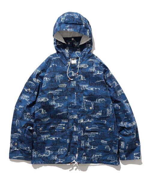 BEAMS PLUS(ビームスプラス)の「BEAMS PLUS / 2レイヤー プリント セーリング ジャケット(ブルゾン・メンズ・ホワイト/ブルー・S/L/XL/M)」の2枚目の写真