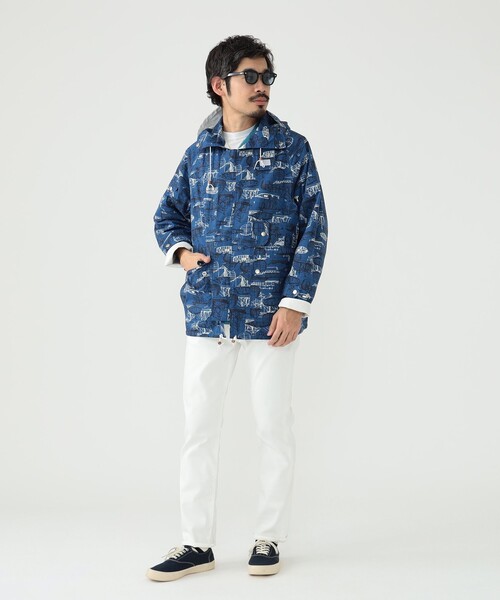 BEAMS PLUS(ビームスプラス)の「BEAMS PLUS / 2レイヤー プリント セーリング ジャケット(ブルゾン・メンズ・ホワイト/ブルー・S/L/XL/M)」の3枚目の写真