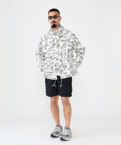 BEAMS PLUS(ビームスプラス)の「BEAMS PLUS / 2レイヤー プリント セーリング ジャケット(ブルゾン・メンズ・ホワイト/ブルー・S/L/XL/M)」の7枚目の写真