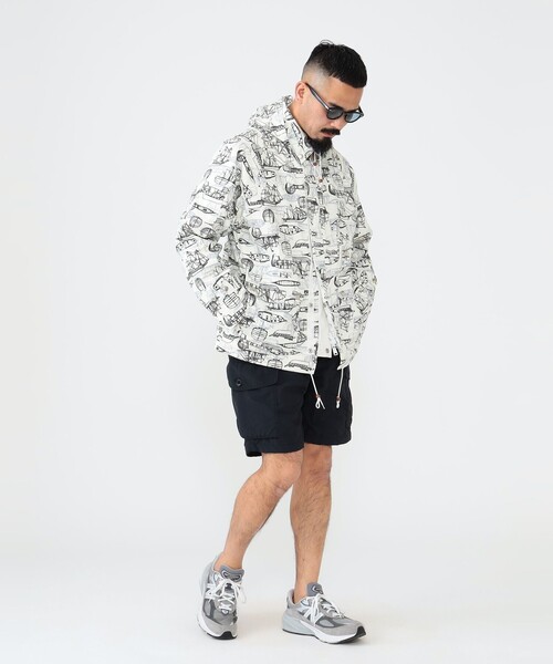 BEAMS PLUS(ビームスプラス)の「BEAMS PLUS / 2レイヤー プリント セーリング ジャケット(ブルゾン・メンズ・ホワイト/ブルー・S/L/XL/M)」の8枚目の写真