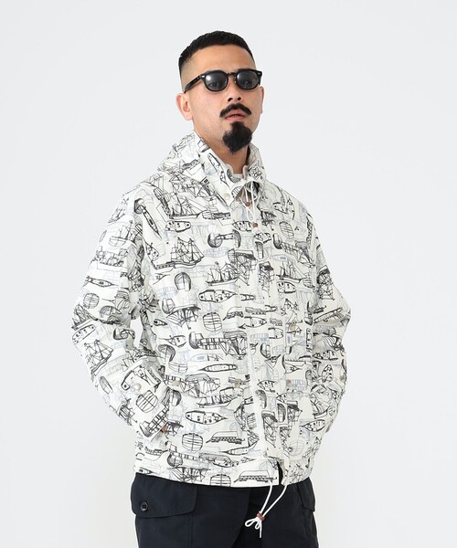 BEAMS PLUS(ビームスプラス)の「BEAMS PLUS / 2レイヤー プリント セーリング ジャケット(ブルゾン・メンズ・ホワイト/ブルー・S/L/XL/M)」の14枚目の写真