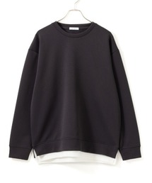 URBAN COLLECTION ポンチ素材 エアスムージーレイヤードトレーナー