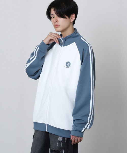 ステューシー　トラックジャケット　ワンポイントロゴ　サイドライン　ラグラン　XL KANGOL（カンゴール）の「【KANGOL】 サイドライン ワンポイント