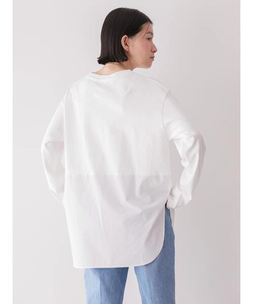 AMERICAN HOLIC（アメリカンホリック）の「シャツテールカットチュニック（チュニック・レディース・オフホワイト・L/M）」の4枚目の写真