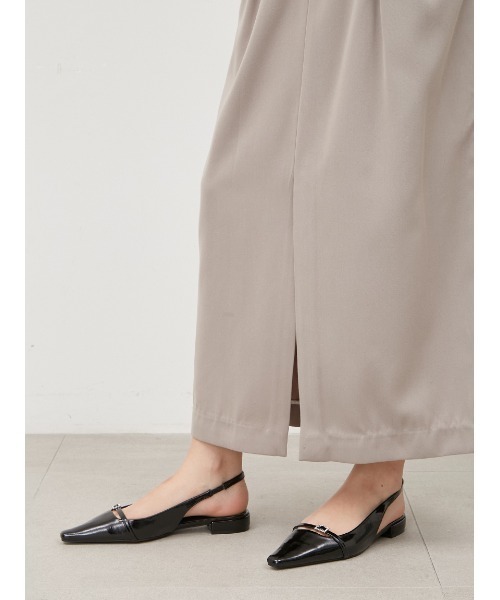 Mila Owen（ミラオーウェン）の「フロントベンツ2タックストレートスカート（スカート・レディース・ストライプ/ベージュ/チャコールグレー・1/0）」の9枚目の写真