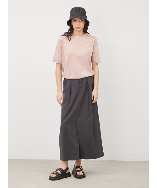 Mila Owen（ミラオーウェン）の「フロントベンツ2タックストレートスカート（スカート・レディース・ストライプ/ベージュ/チャコールグレー・1/0）」の14枚目の写真