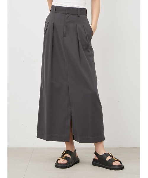 Mila Owen（ミラオーウェン）の「フロントベンツ2タックストレートスカート（スカート・レディース・ストライプ/ベージュ/チャコールグレー・1/0）」の13枚目の写真