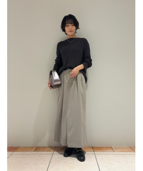 Mila Owen（ミラオーウェン）の「フロントベンツ2タックストレートスカート（スカート・レディース・ストライプ/ベージュ/チャコールグレー・1/0）」の16枚目の写真