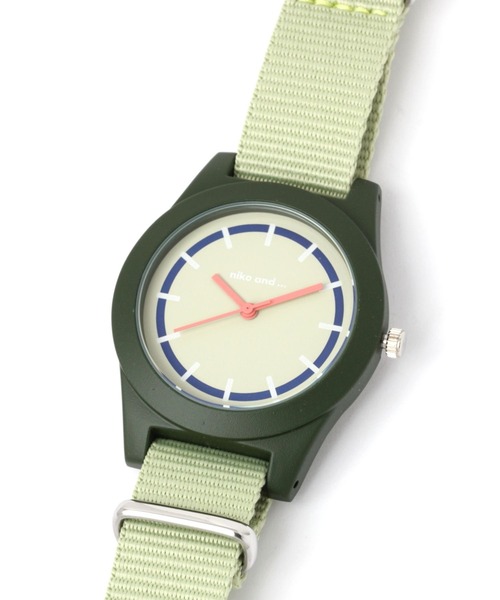 niko and...（ニコアンド）の「配色カラーウォッチ（アナログ腕時計・レディース・ブラック/ブルー/グリーン・0）」の2枚目の写真