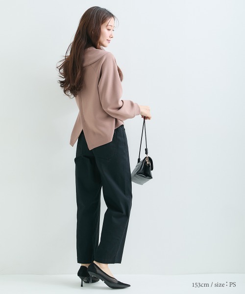 Petitjo(プッチージョ)の「小さいサイズ ゆるフィットワイドパンツ 低身長さん・小柄女性(その他パンツ・レディース・ライトベージュ/ブラック/オフホワイト/チャコール・PSS/PS/PM/PL)」の20枚目の写真