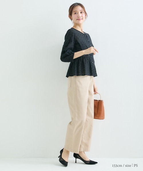 Petitjo(プッチージョ)の「小さいサイズ ゆるフィットワイドパンツ 低身長さん・小柄女性(その他パンツ・レディース・ライトベージュ/ブラック/オフホワイト/チャコール・PSS/PS/PM/PL)」の22枚目の写真